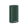8- Gallon Silver Step-Open Trash Can with Plastic Inner Bucket