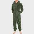 Men's Fashion Zipper Thermal Plush Jumpsuit Pajamas