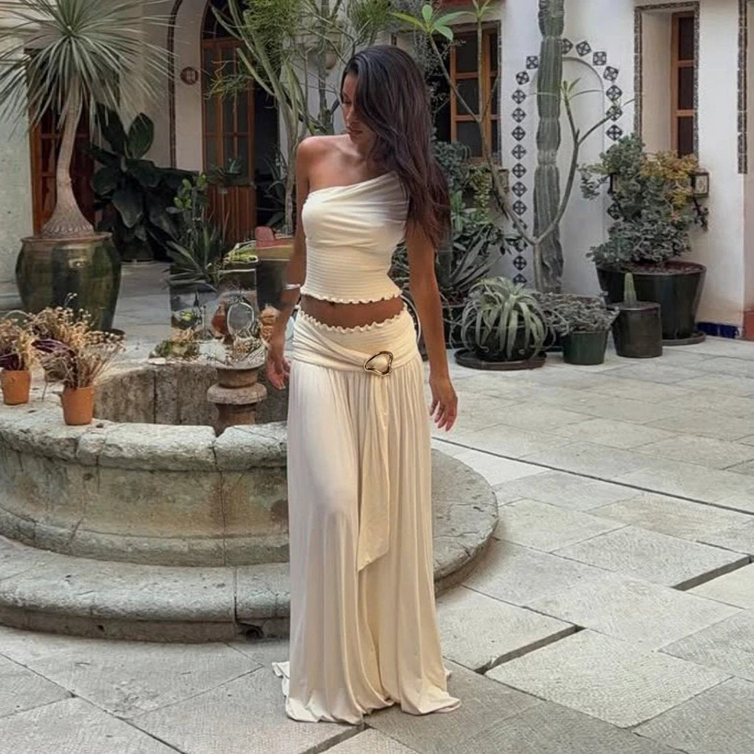 Women's Fashion Personalized Skirt Two-piece Suit