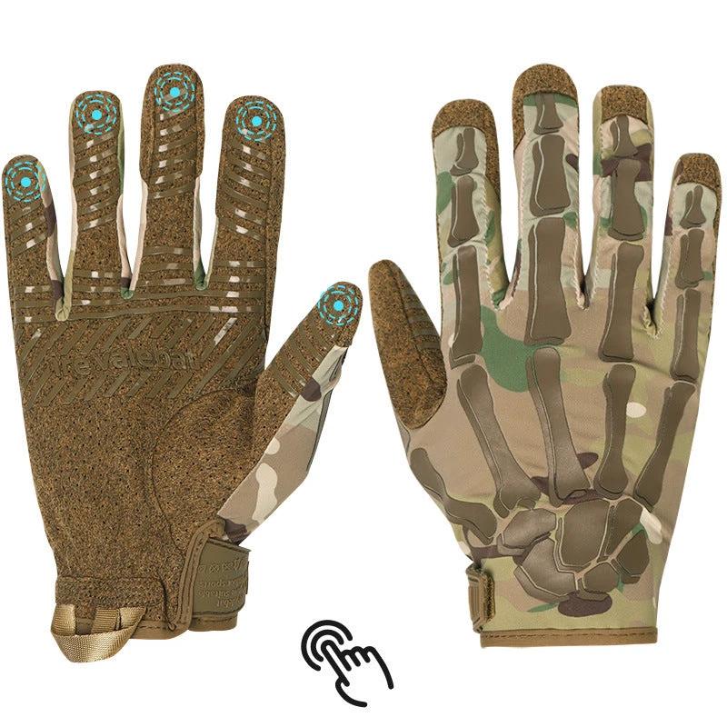Men's Non-slip and Breathable Full Finger Touch Screen Tactical Gloves