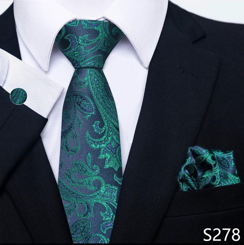 Men's Creative All-match Business Formal Wear Tie Scarf Cufflink Set