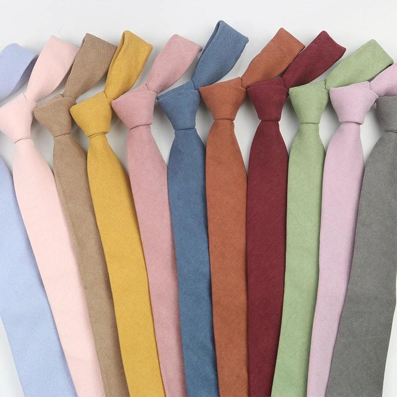 Casual Suede Solid Color 7cm Tie