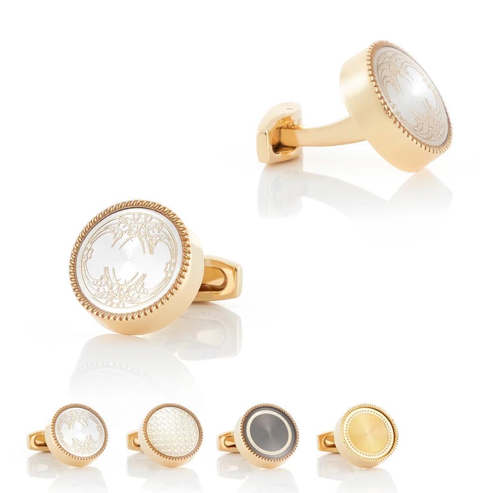 Men's Round CD Enamel Cufflinks