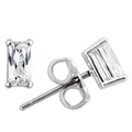 TK0W161 -Stainless Earring  with AAA Grade CZ  in Clear-6X3mm