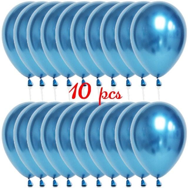 10/20 Star Metallic Confetti Latex Transparent 12inch Balloons For Baby Shower Birthday Party Wedding Decoration