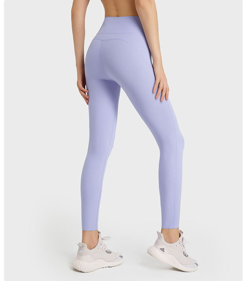 Autumn Brushed Sports Tights High Elastic Slim Fit Peach Hip Seamless Foot Mouth Yoga Pants