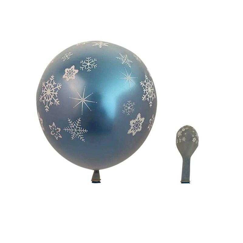 104pcs Snowflake Ice Snow Metal Balloon For Birthday Party Decor Baby Showers Winter Themed Balloons For Party Wedding and Birthday Boy Party Ballons