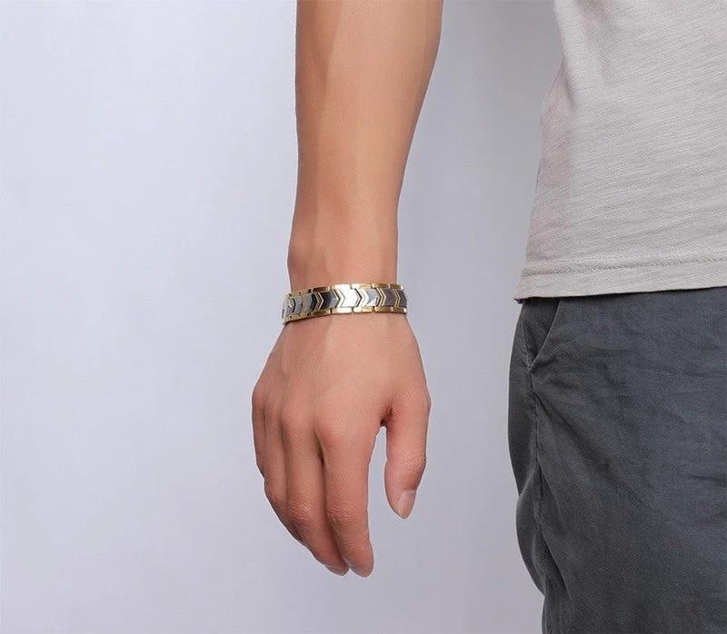 Men's Double Row Magnetic Bracelet