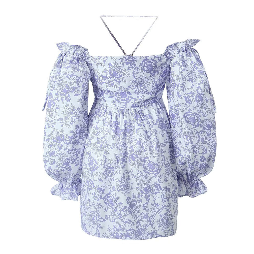 Large Swing Dress Spring Floral Waist Seal Dress