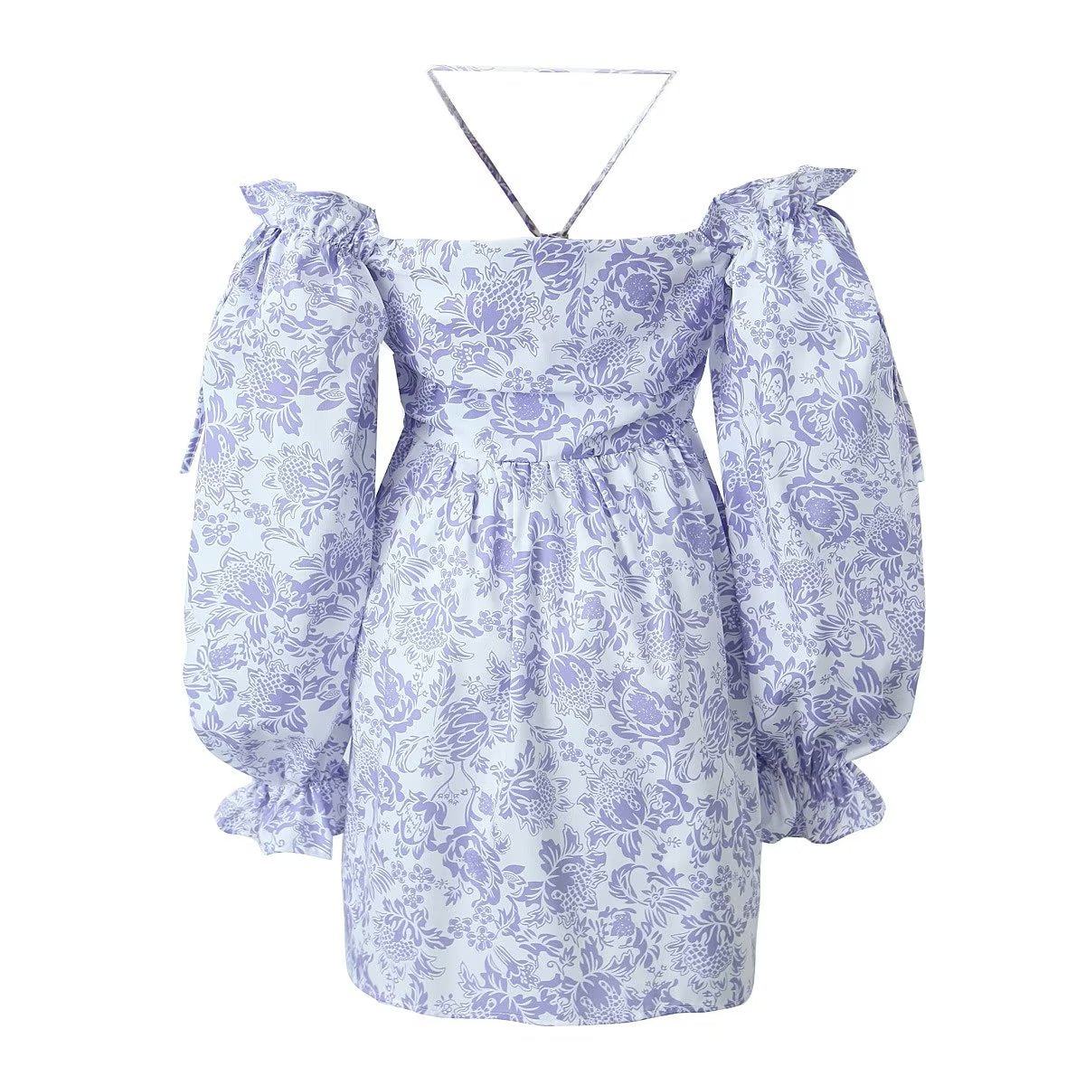 Large Swing Dress Spring Floral Waist Seal Dress