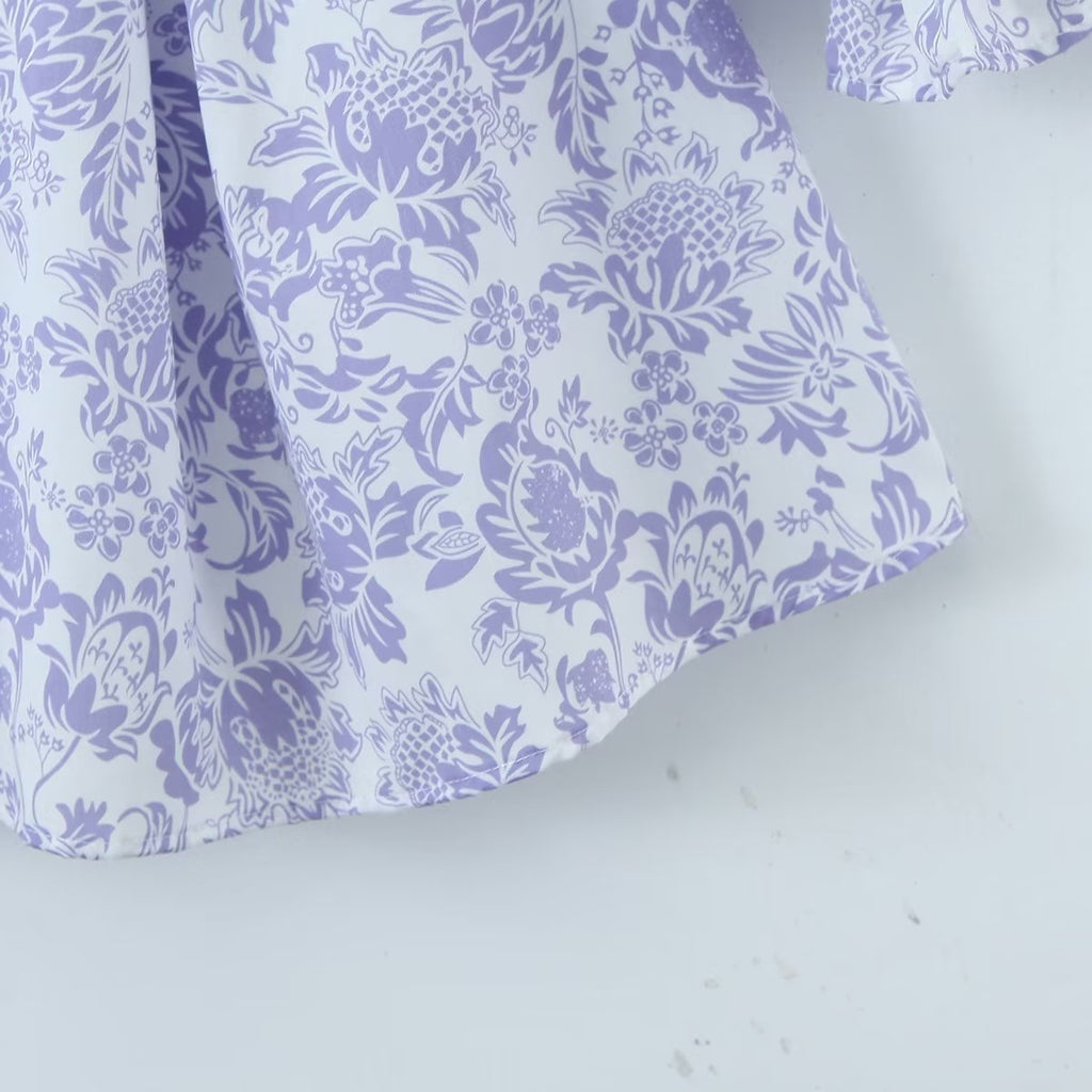 Large Swing Dress Spring Floral Waist Seal Dress