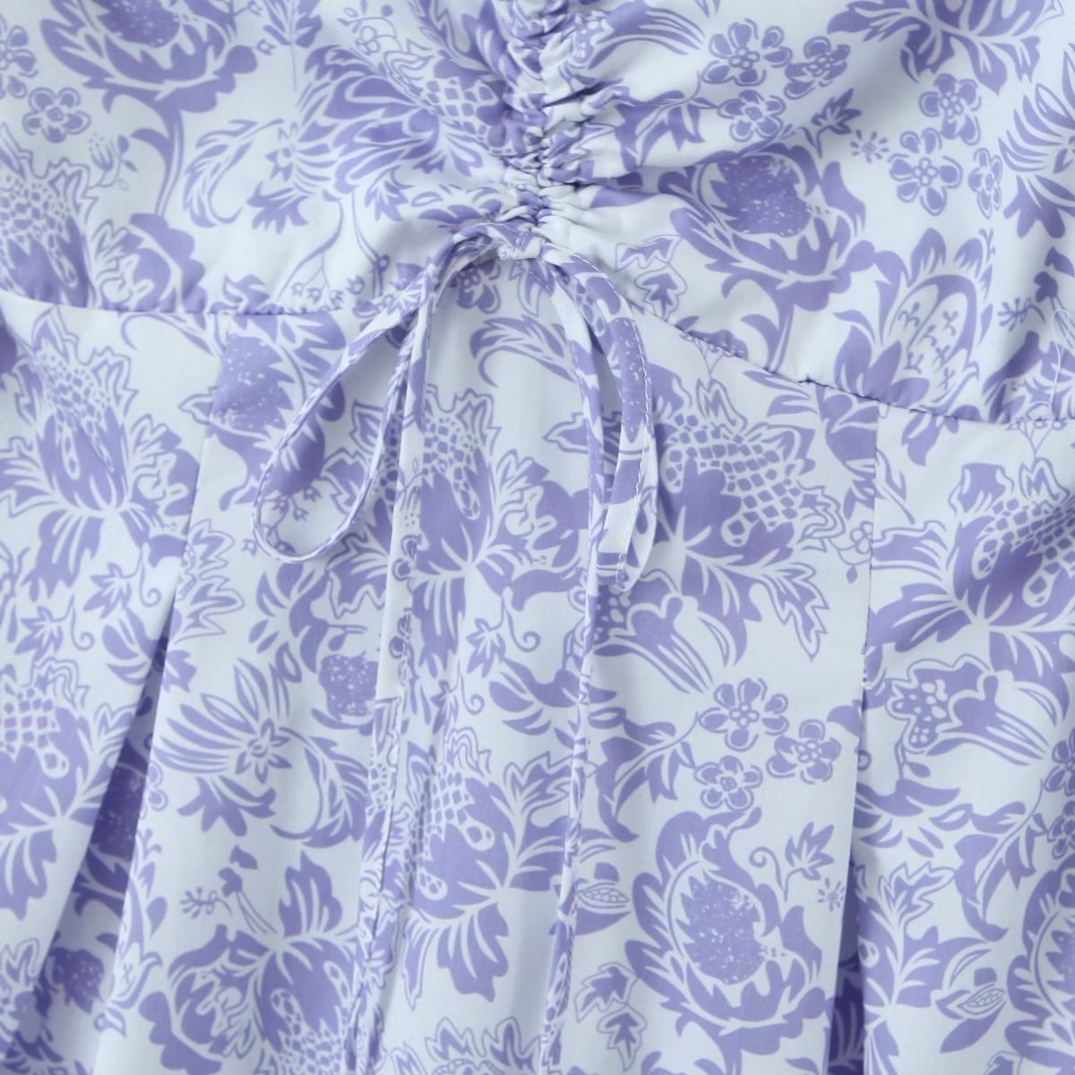 Large Swing Dress Spring Floral Waist Seal Dress