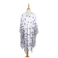 Feather Pattern Beach Cover Up Sun Protection Cardigan Beach Vacation Swimsuit Coat