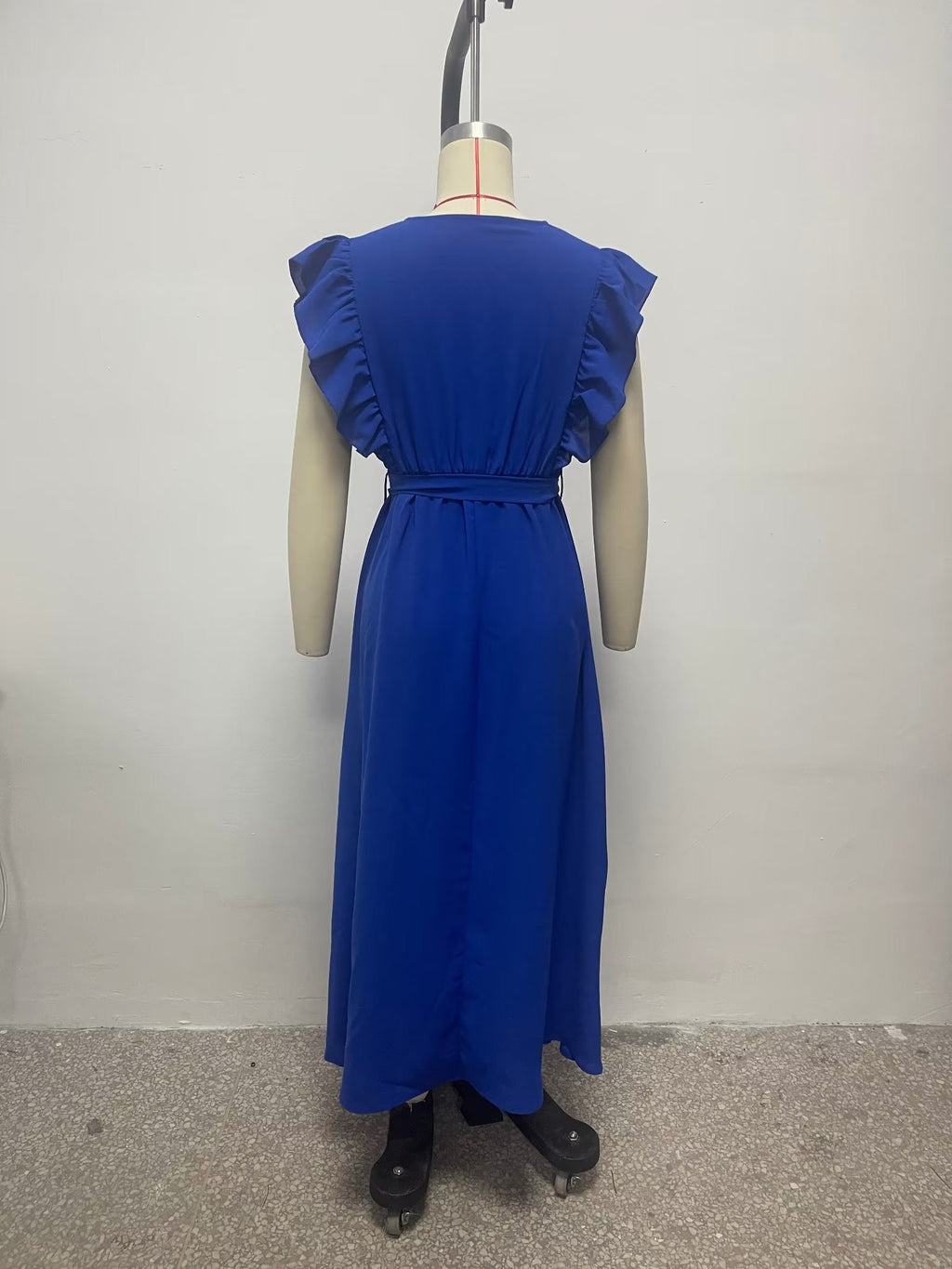 Summer Women Clothing French Sexy Backless V neck Sleeveless Waist Slimming Dress