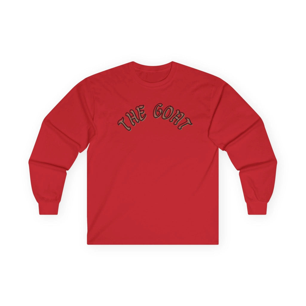 The GOAT Unisex Long Sleeve Tee, Casual Wear, Perfect for Sports Fans, Gift for Him or Her, Iconic Statement Shirt