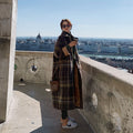 Women's Autumn And Winter Loose Thick Plaid Woolen Coat