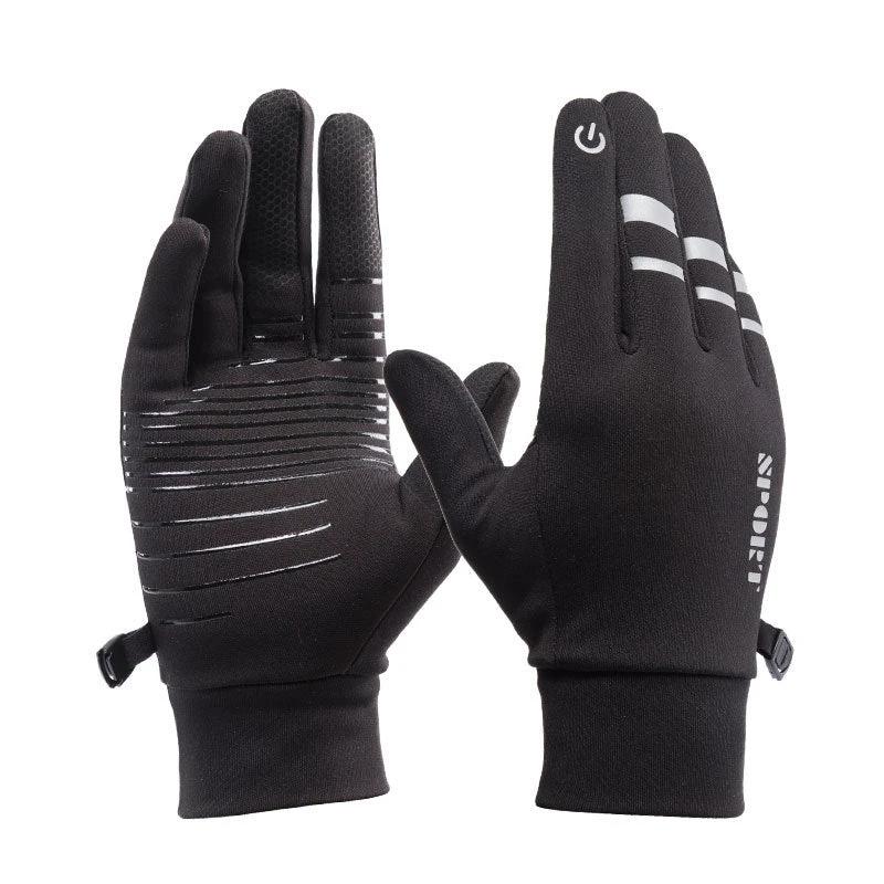 Reflective Velvet Warm Gloves For Men