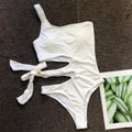 Bandage One Piece Swimsuit Special Fabric Swimsuit Women