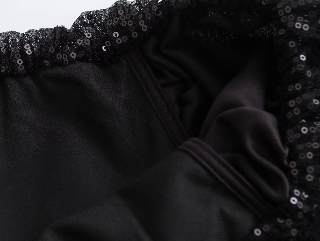 Winter Women Clothing Beads Decoration Velvet Mini Dress