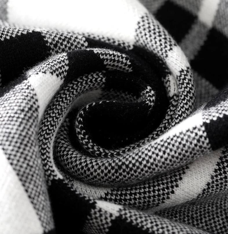 Cashmere-like Plaid Long Men's Scarf