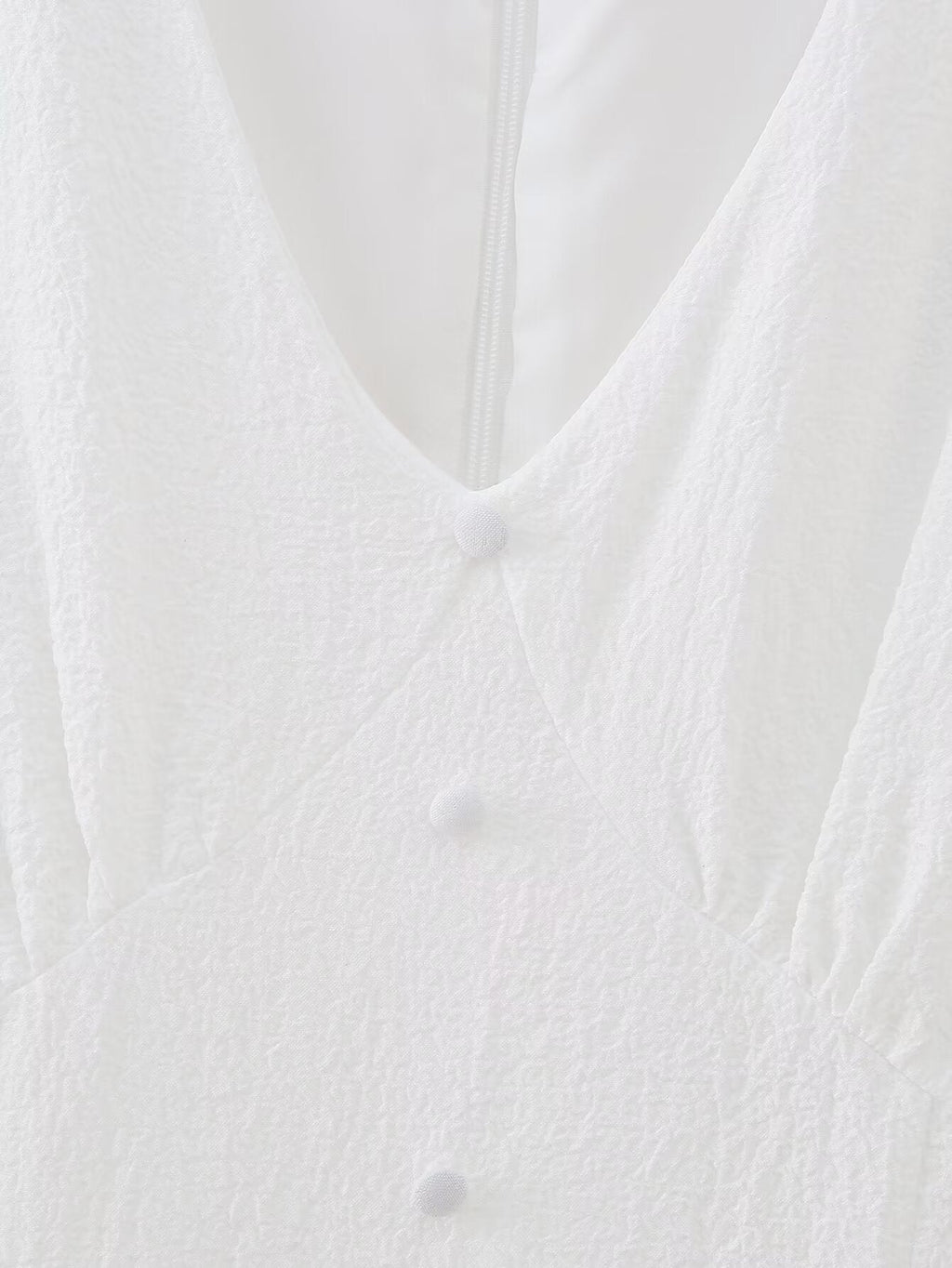 Summer Hollow Out Cutout Embroidered Mid Length Ruffled Dress White Ruffled Women