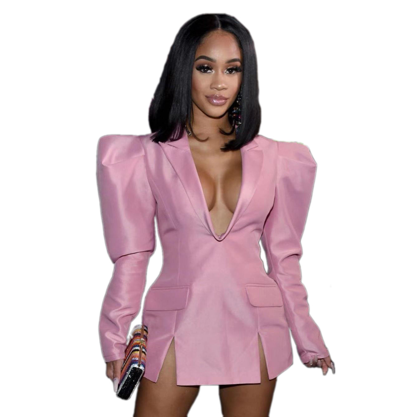 Women Clothing New Spring Fashion V-neck Niche Blazer for Women