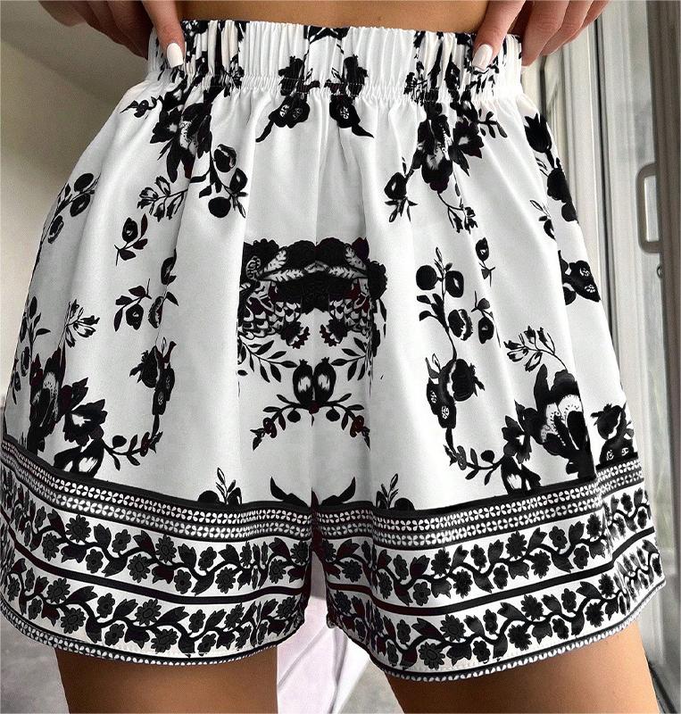 Beach Shorts Overpants Vacation Beach Shorts Summer Loose Printed Pants