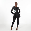 Swimwear Women Belly Covering One Long Sleeve Trousers Spring Surfing Diving Swimsuit