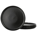 Our Table Landon 4 Piece 8.4 Inch Round Stoneware Salad Plate Set in Pepper