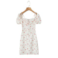 Spring Sexy Sweet Printed Lace up Waist Dress