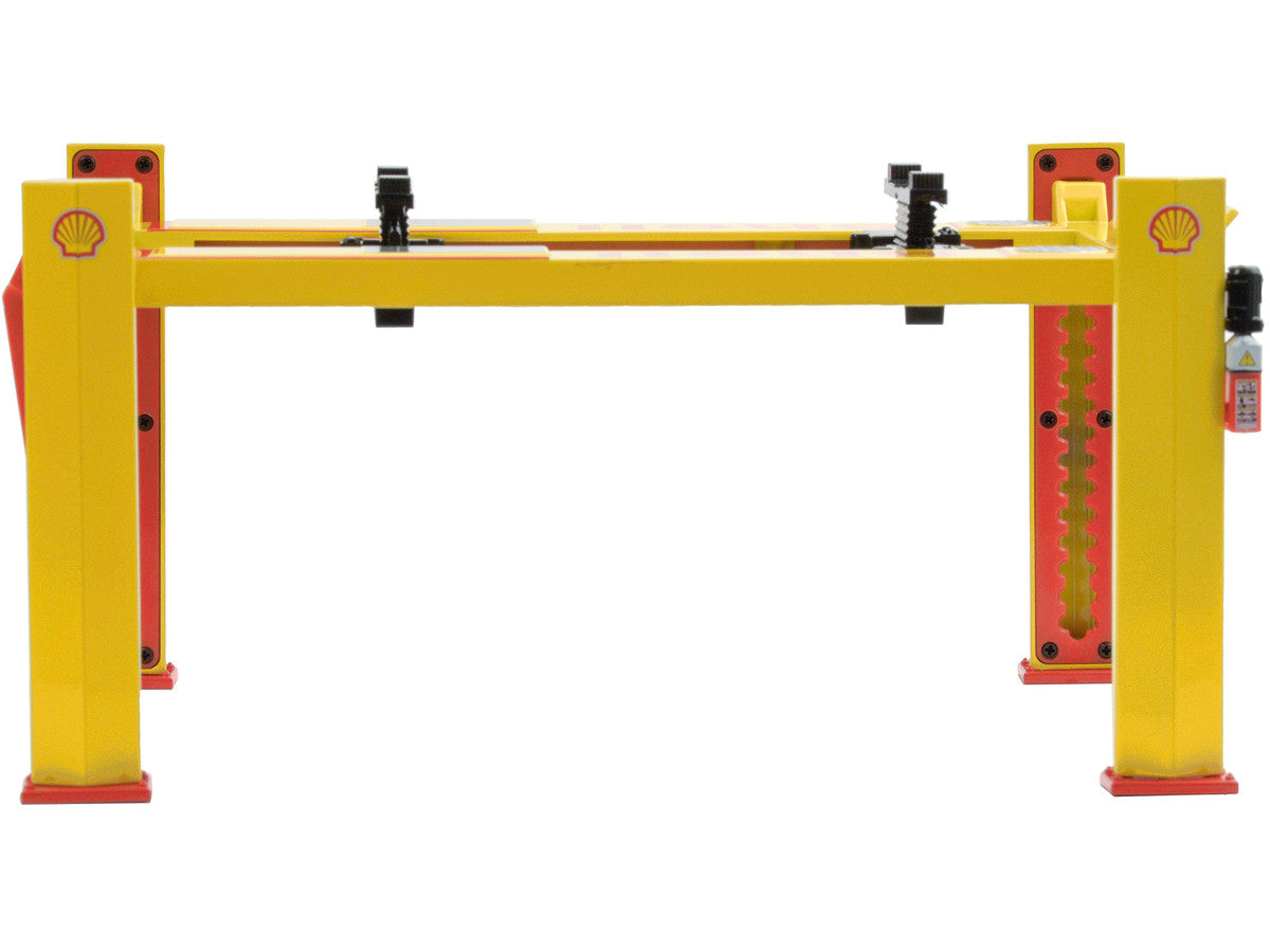 Adjustable Four Post Lift "Shell Oil" #2 for 1/18 Scale Diecast Model Cars by Greenlight