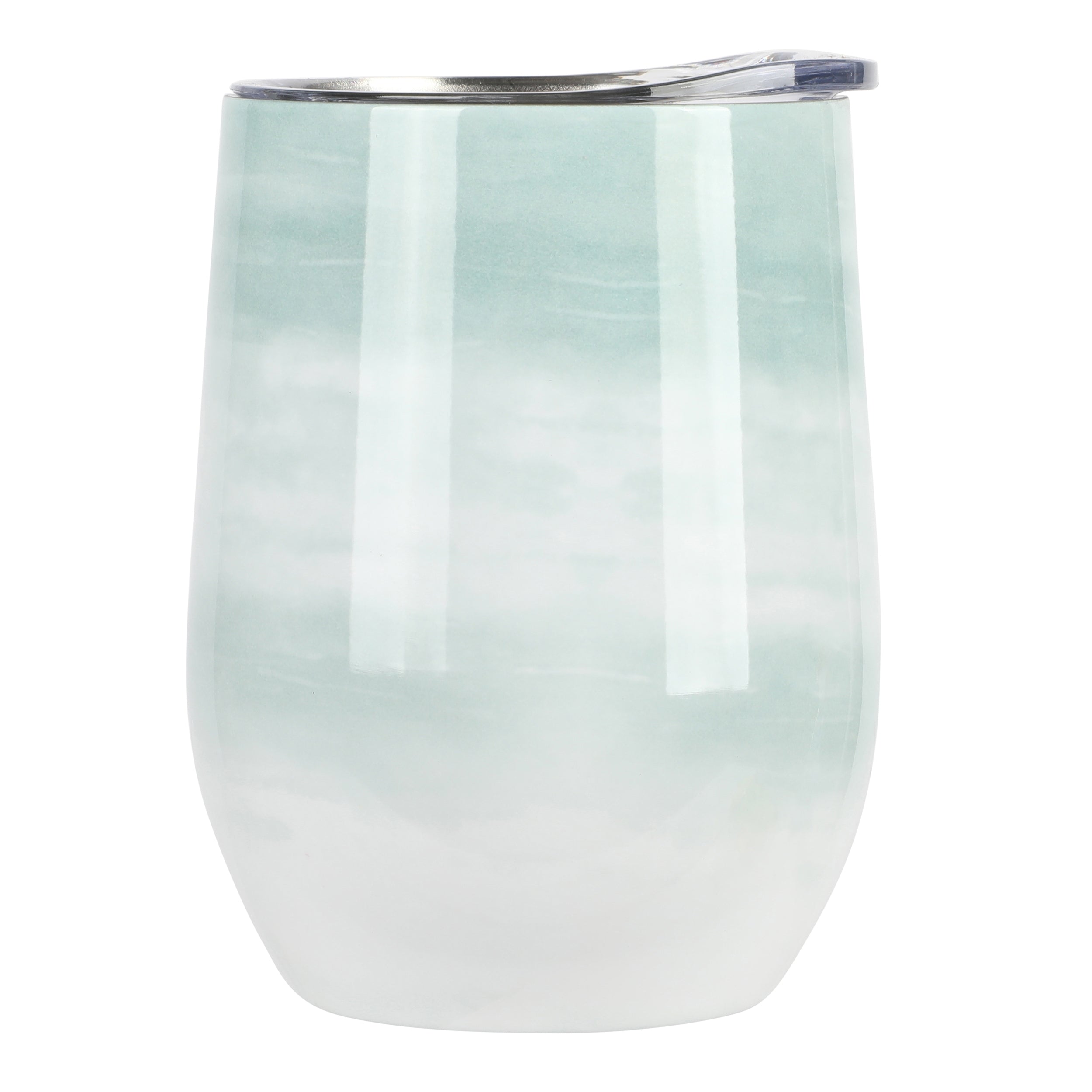 Gibson Home Brampton 12 Ounce Stainless Steel Thermal Stemless Wine Tumbler in Mint