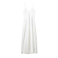 Women Clothing Summer Light Luxury High Texture Silk Satin Texture Midi Dress