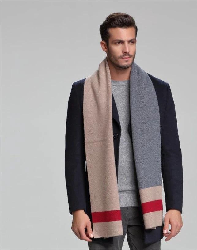 Men's Cashmere Tide Business Casual Double-sided Scarf