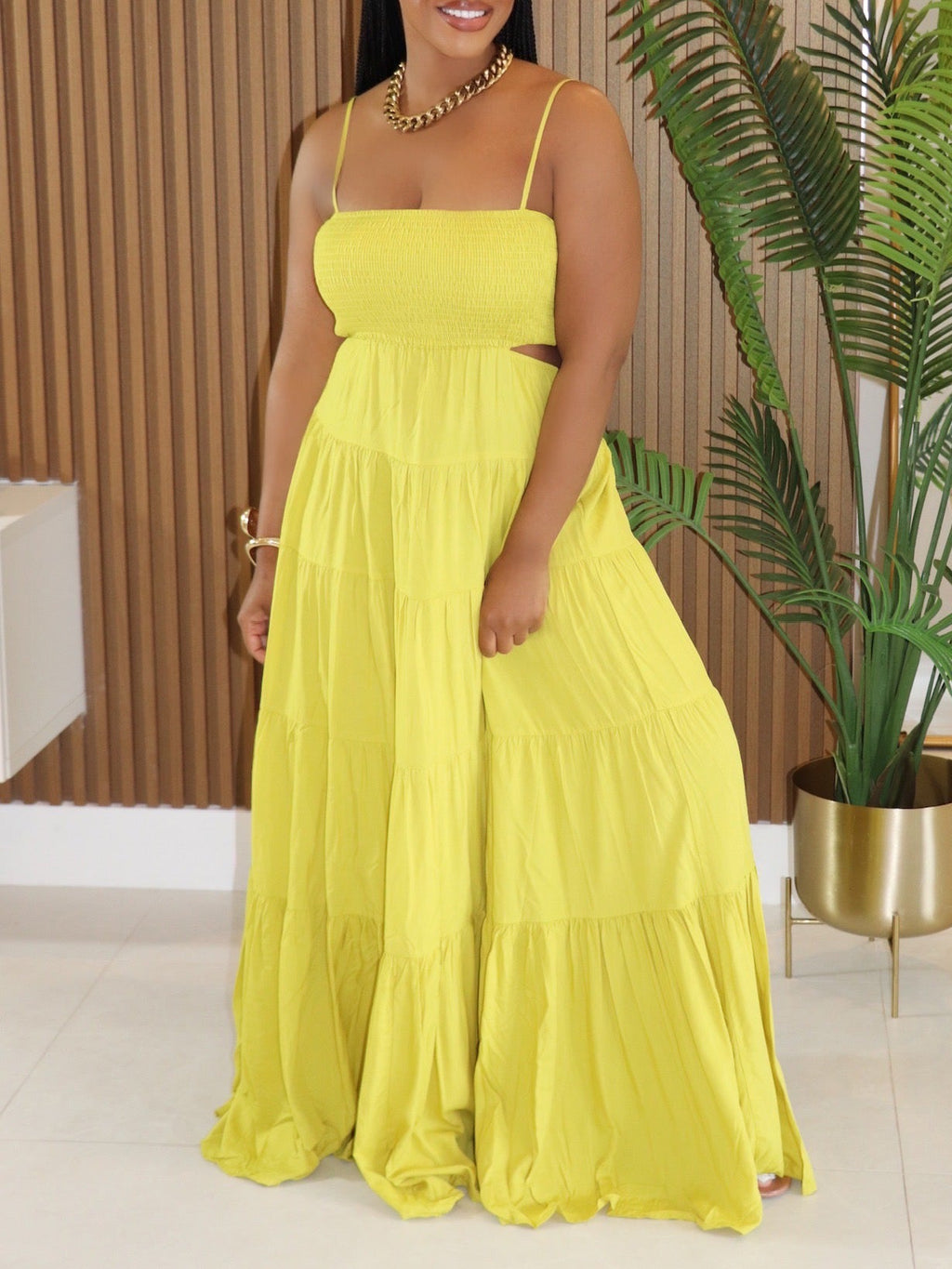 Women Clothing Spaghetti Straps Sleeveless Dress Bohemian Tiered Dress Maxi Dress Summer
