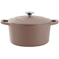 Crockpot Artisan 5 Quart Enameled Cast Iron Dutch Oven in Matte Dusty Pink