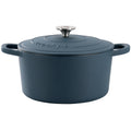 Crockpot Artisan 7 Quart Enameled Cast Iron Dutch Oven in Matte Navy Blue