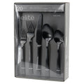 Gibson Elite Earlston 20 Piece Stainless Steel Flatware Set in Black