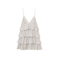 Women Laminated Decoration Short Sling Dress