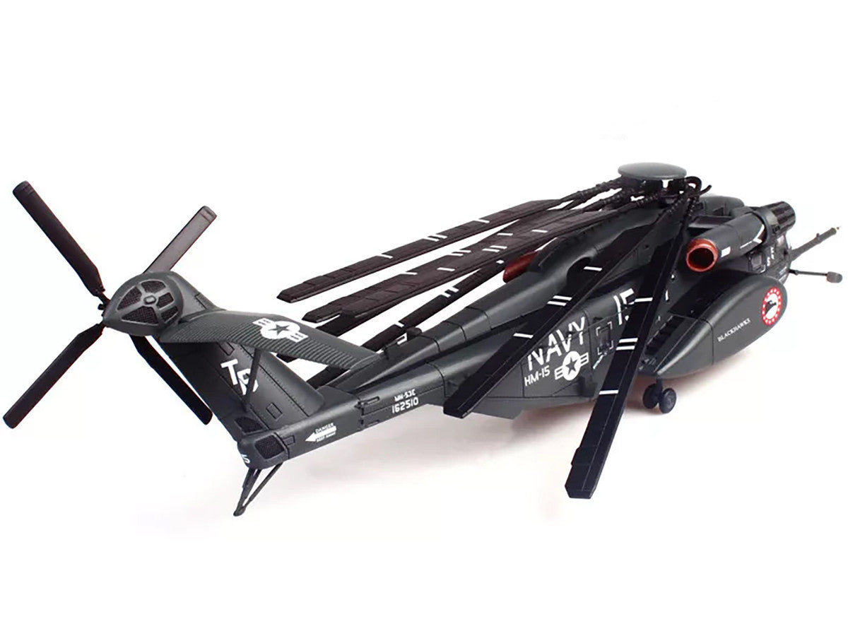 Sikorsky MH-53E Sea Dragon Helicopter "United States Navy Blackhawks Tail Number 15" Dark Gray 1/72 Diecast Model by Panzerkampf