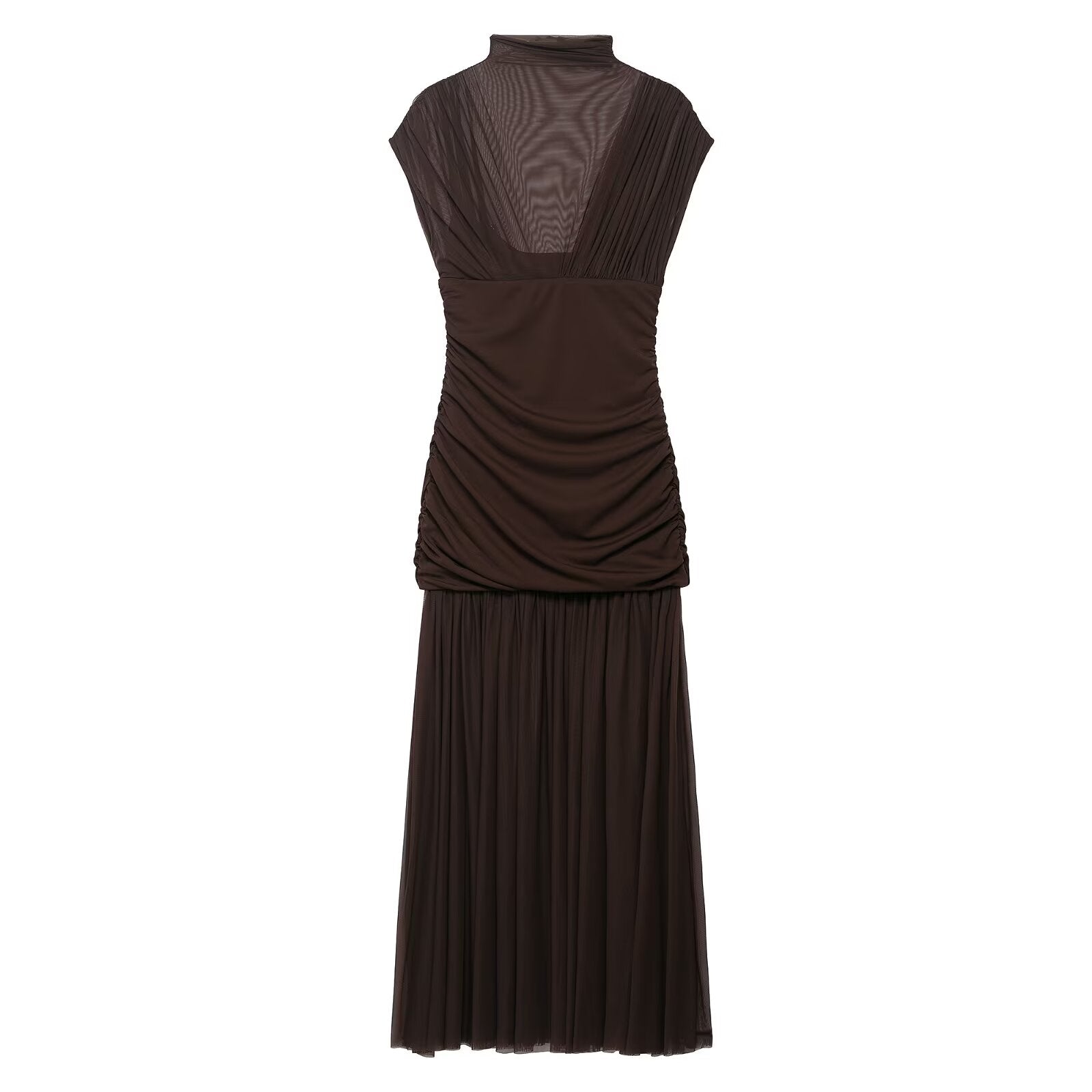 Summer Floral Ribbon Silk Net Stitching Dress