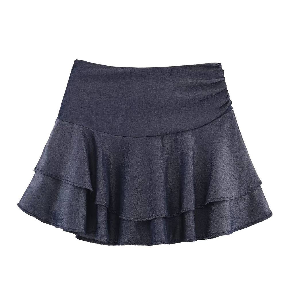 Women Clothing Western Laminated Decoration Culottes
