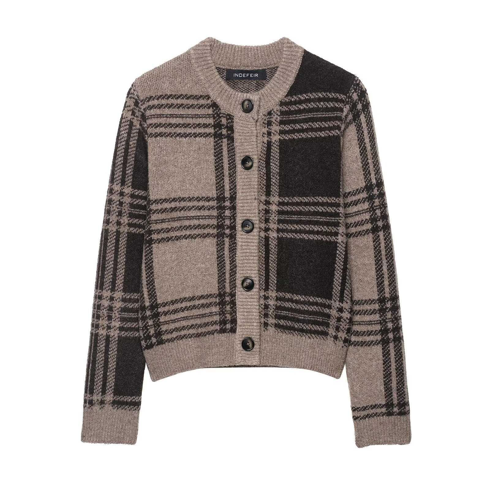 Autumn round Neck Sub Knitted Coat Picture Color Regular Sleeve
