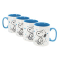 Peanuts Freckled Joy Snoopy 17 Ounce Stoneware Mug Set in Blue