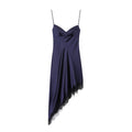Women Clothing Simple Velvet Lace Midi Dress