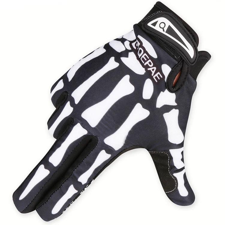 Sports Outdoor Full Finger Skull Riding Gloves For Men