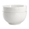 Gibson Home Great Essentials 2 Piece Fine Ceramic 6in Cereal Bowl Set in White