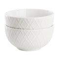 Gibson Home Great Essentials 2 Piece Fine Ceramic 4.5in Fruit Bowl Set in White