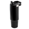 Gibson Home 29oz Marina Stainless Steel Thermal Tumbler with Top Handle and Folding Straw in Black
