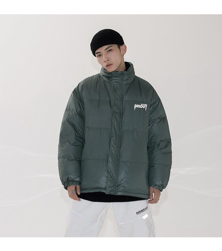 Plain letter down jacket